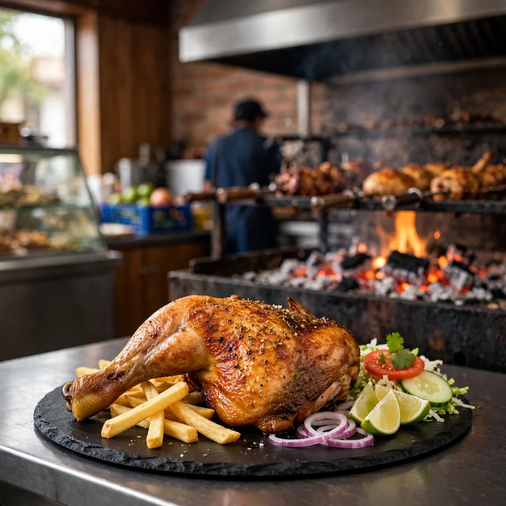Cuarto de pollo a la brasa