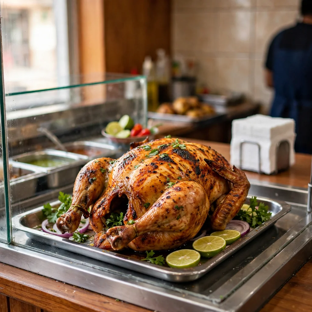 Pollo entero a la brasa