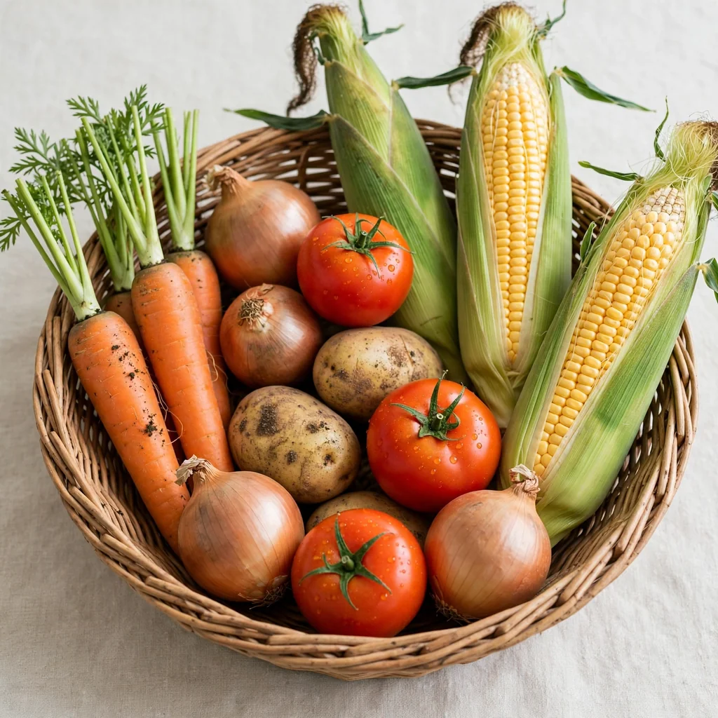 Verduras frescas surtidas