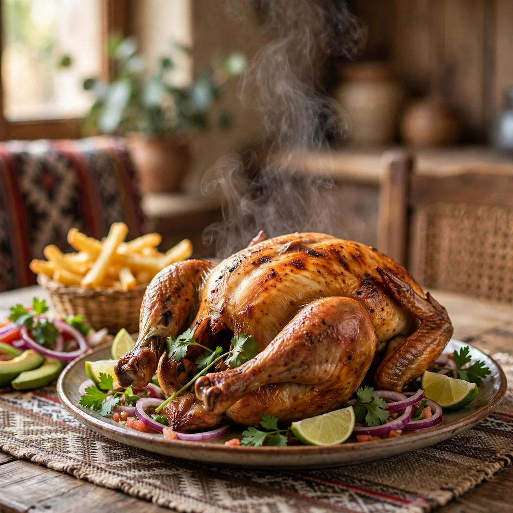 Pollo entero a la brasa
