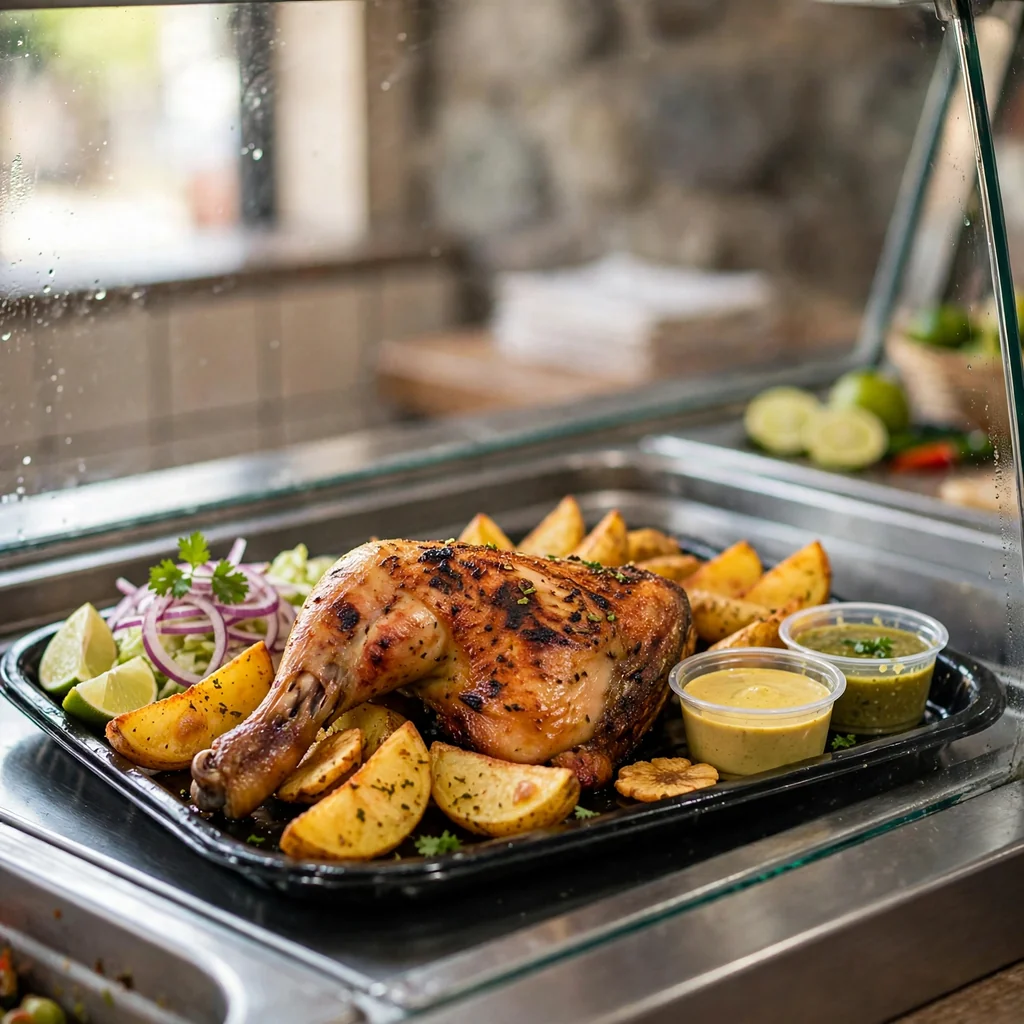 Cuarto de pollo a la brasa