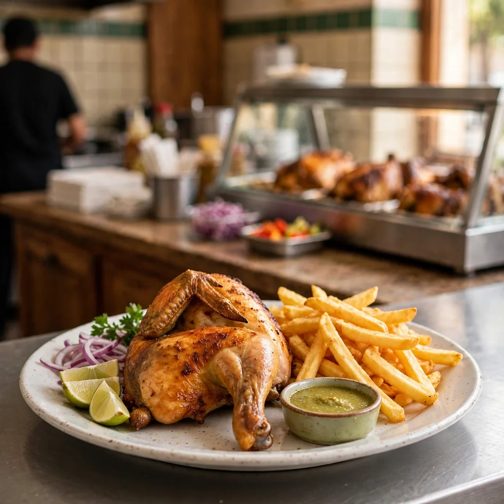 Cuarto de pollo a la brasa