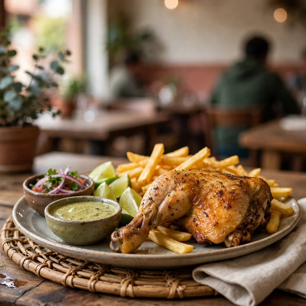 Cuarto de pollo a la brasa