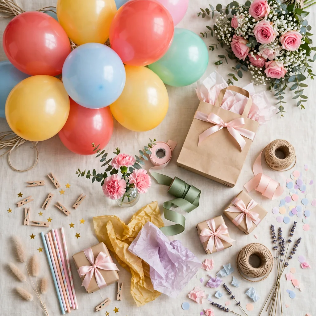 Globos y detalle de bazar