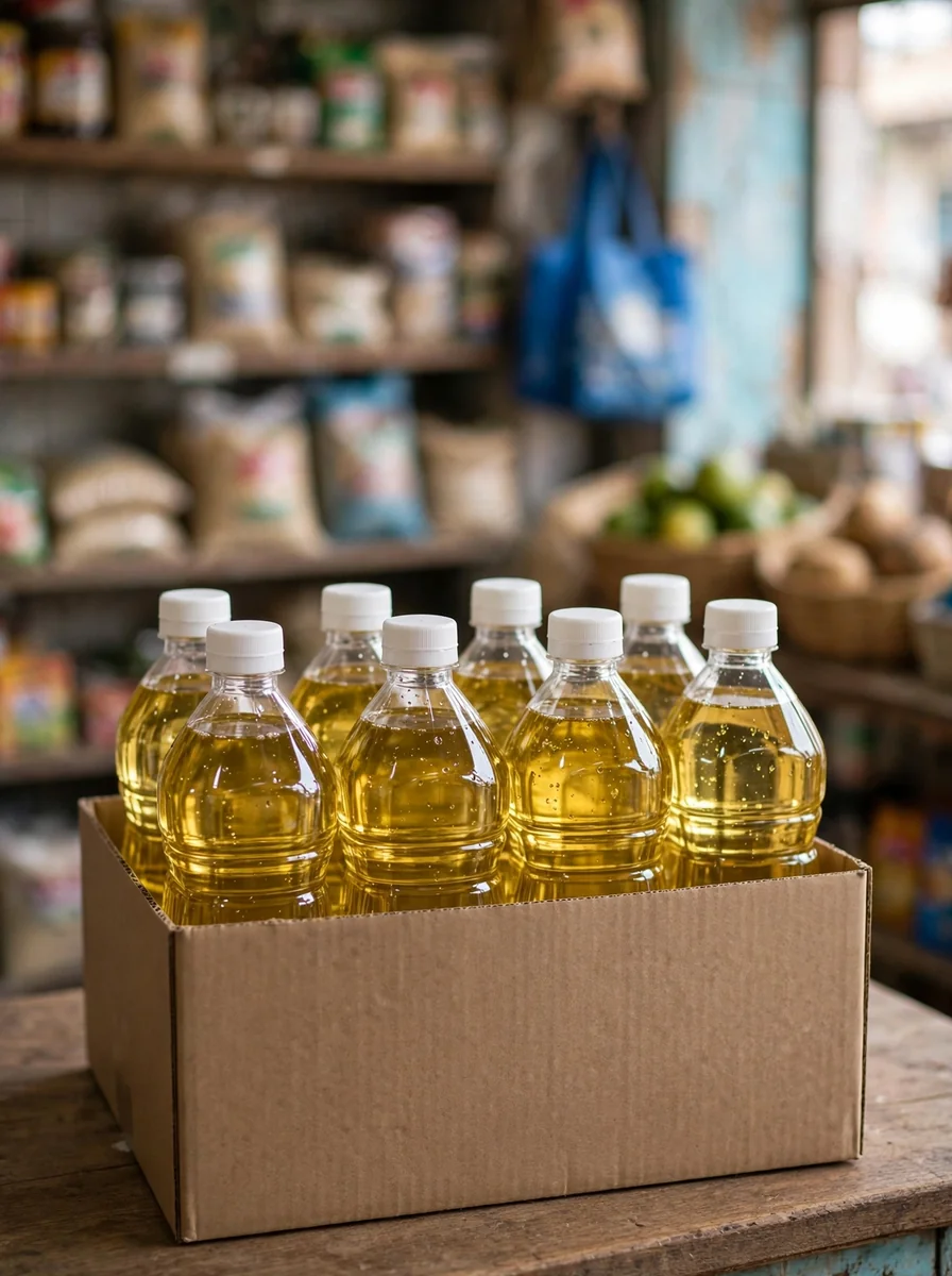 Aceite vegetal por caja