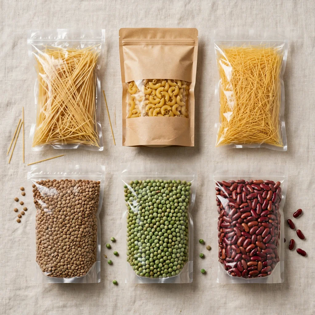 Fideos y menestras