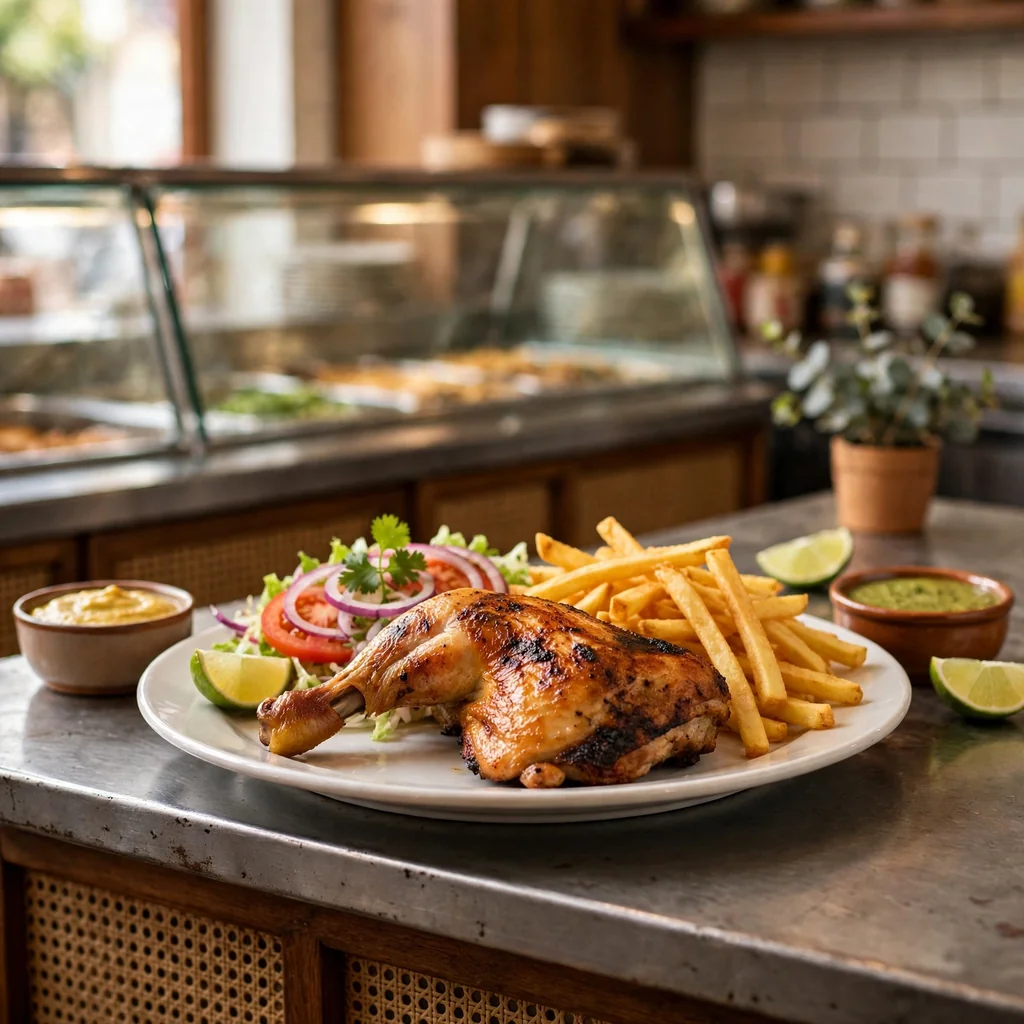 Cuarto de pollo a la brasa