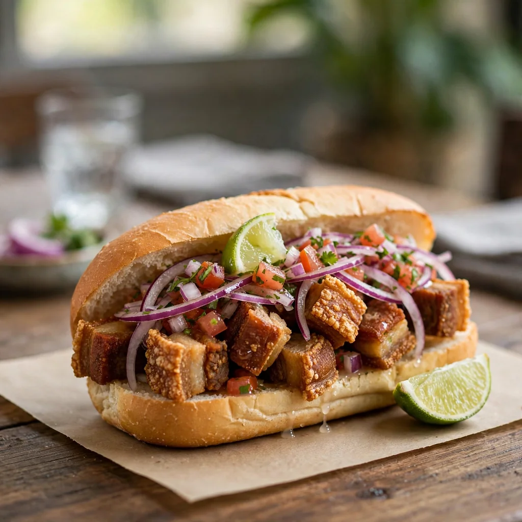 Sánguche de chicharrón
