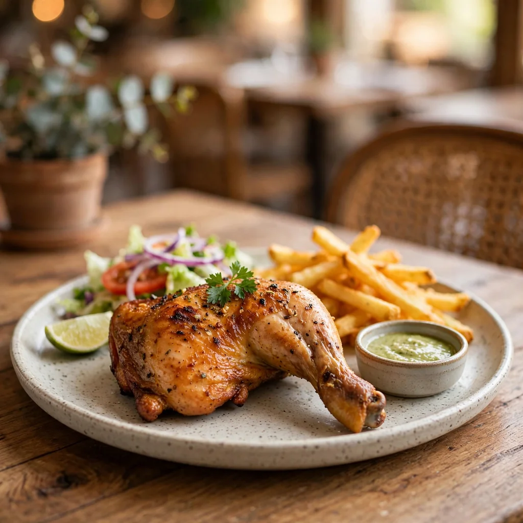 Cuarto de pollo a la brasa