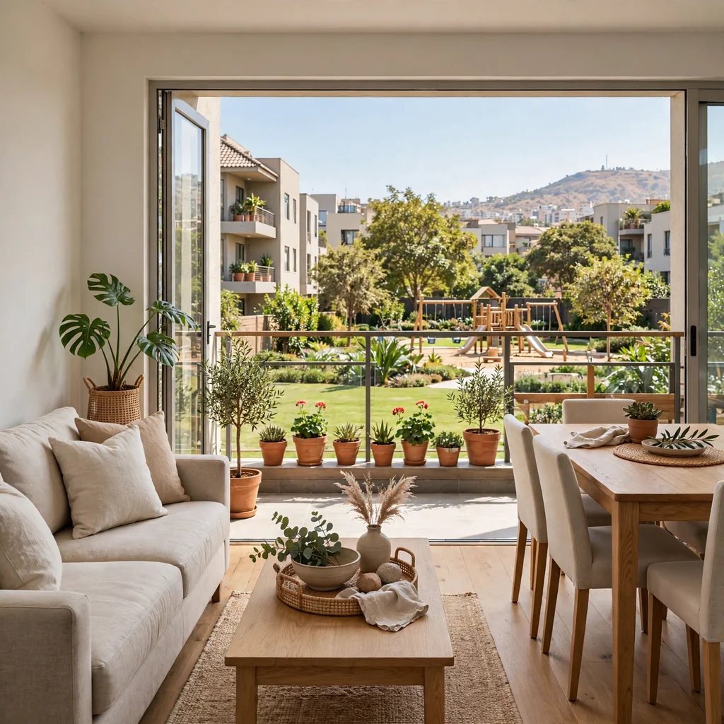 Venta de departamento de 2 dormitorios en zona residencial con áreas verdes comunes