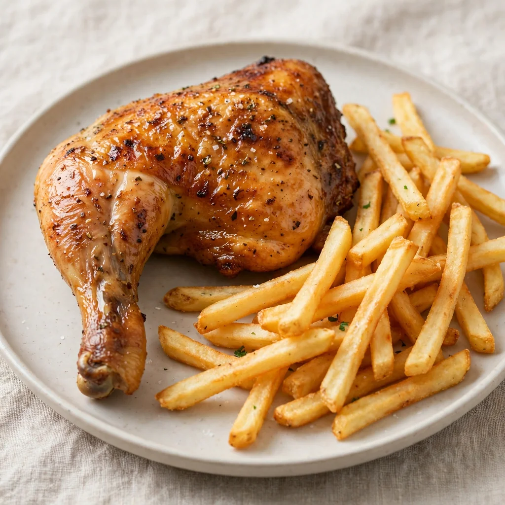 Cuarto de pollo a la brasa