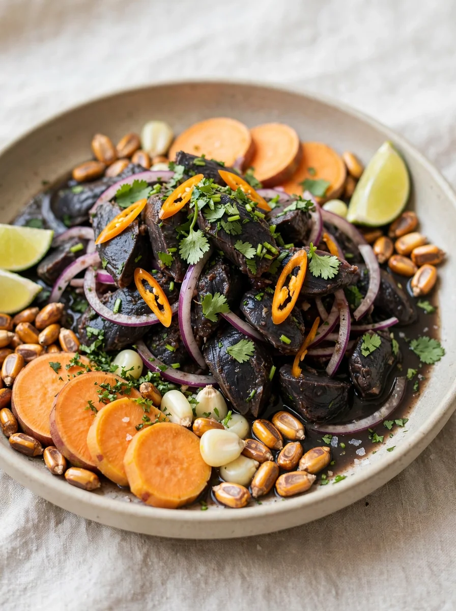 Ceviche de conchas negras