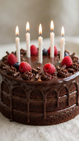 Torta de chocolate para cumpleaños