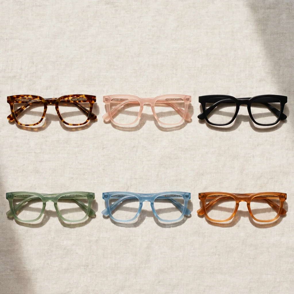 Venta de monturas de acetato con diseño moderno, ligeras y resistentes a la deformación