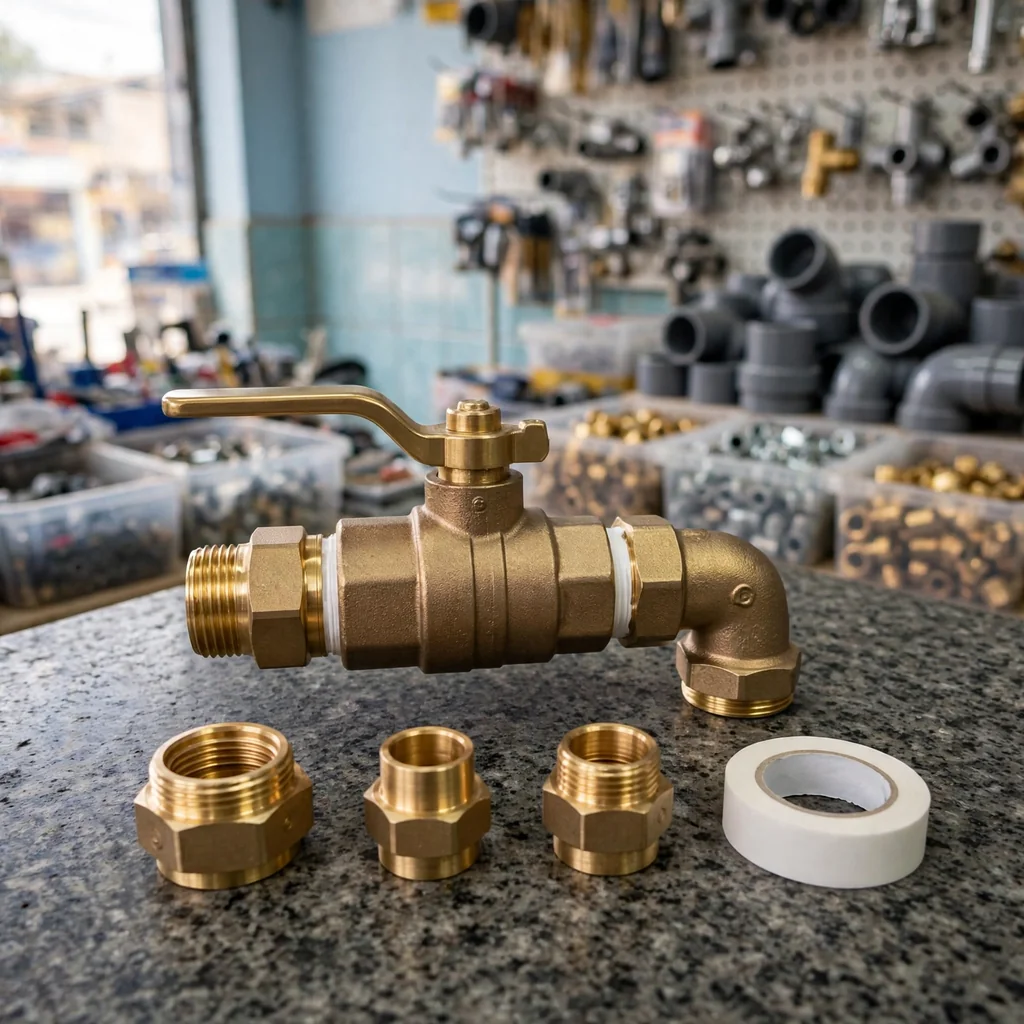 Llave de paso y conexiones