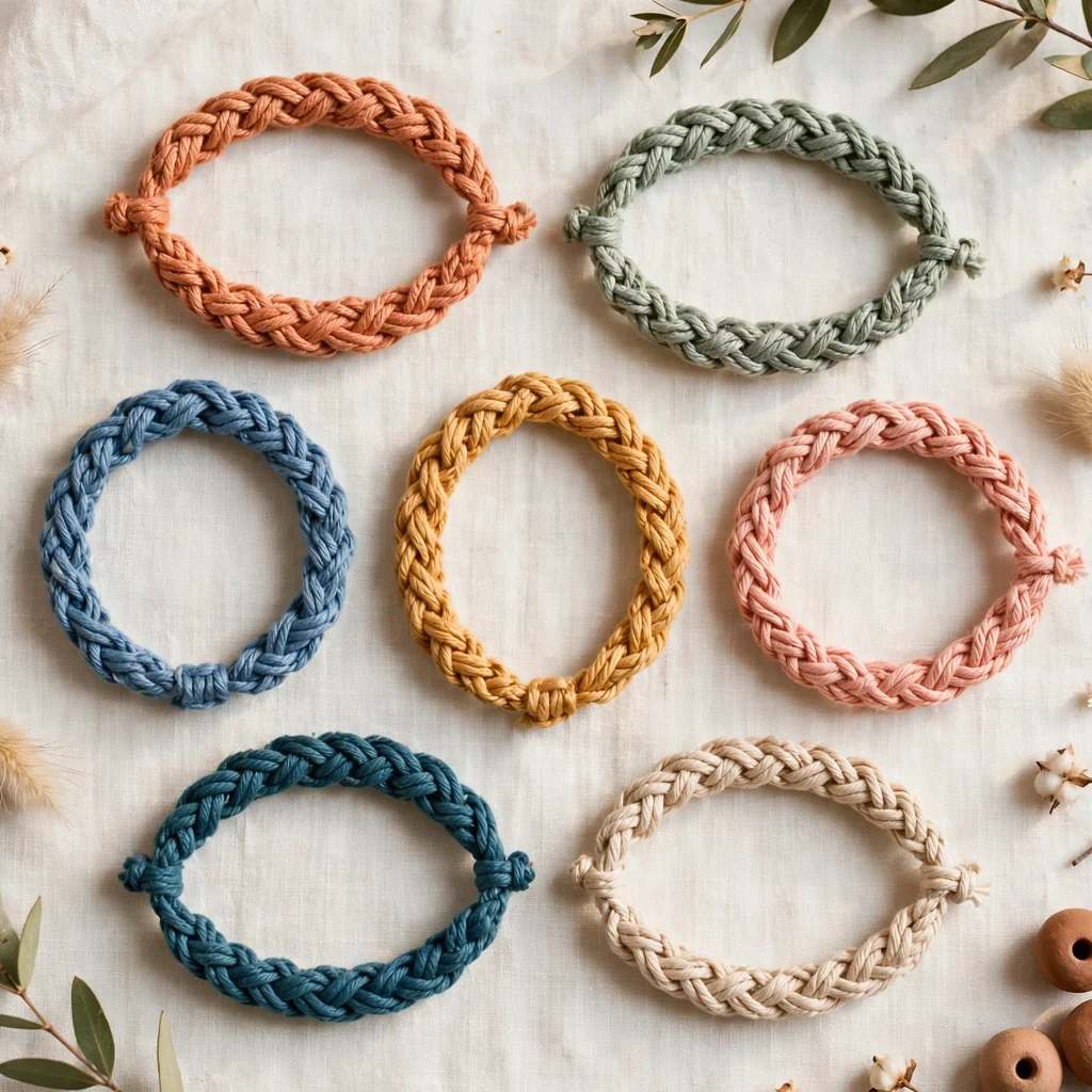 Pulsera tejida a mano