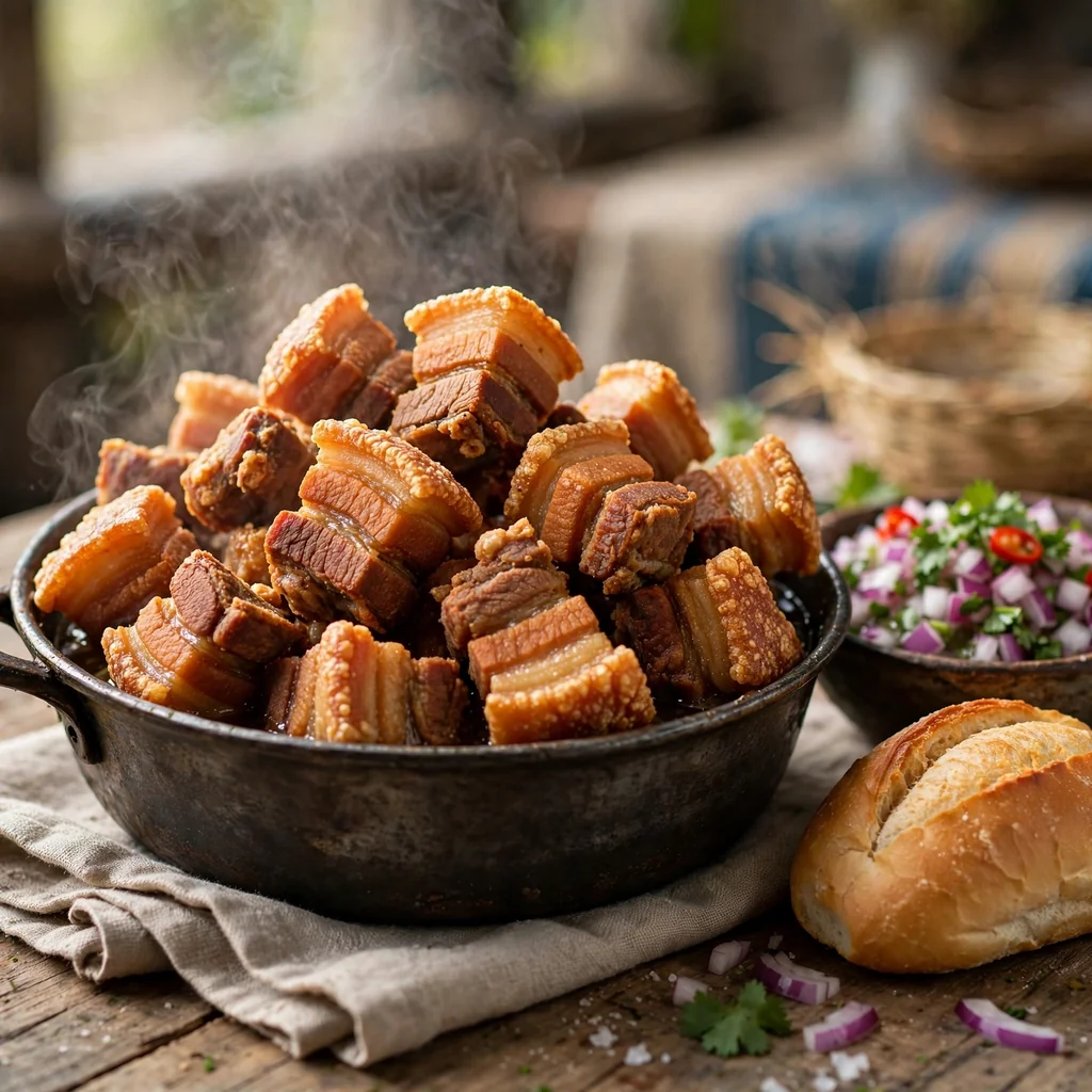 Porción de chicharrón de cerdo