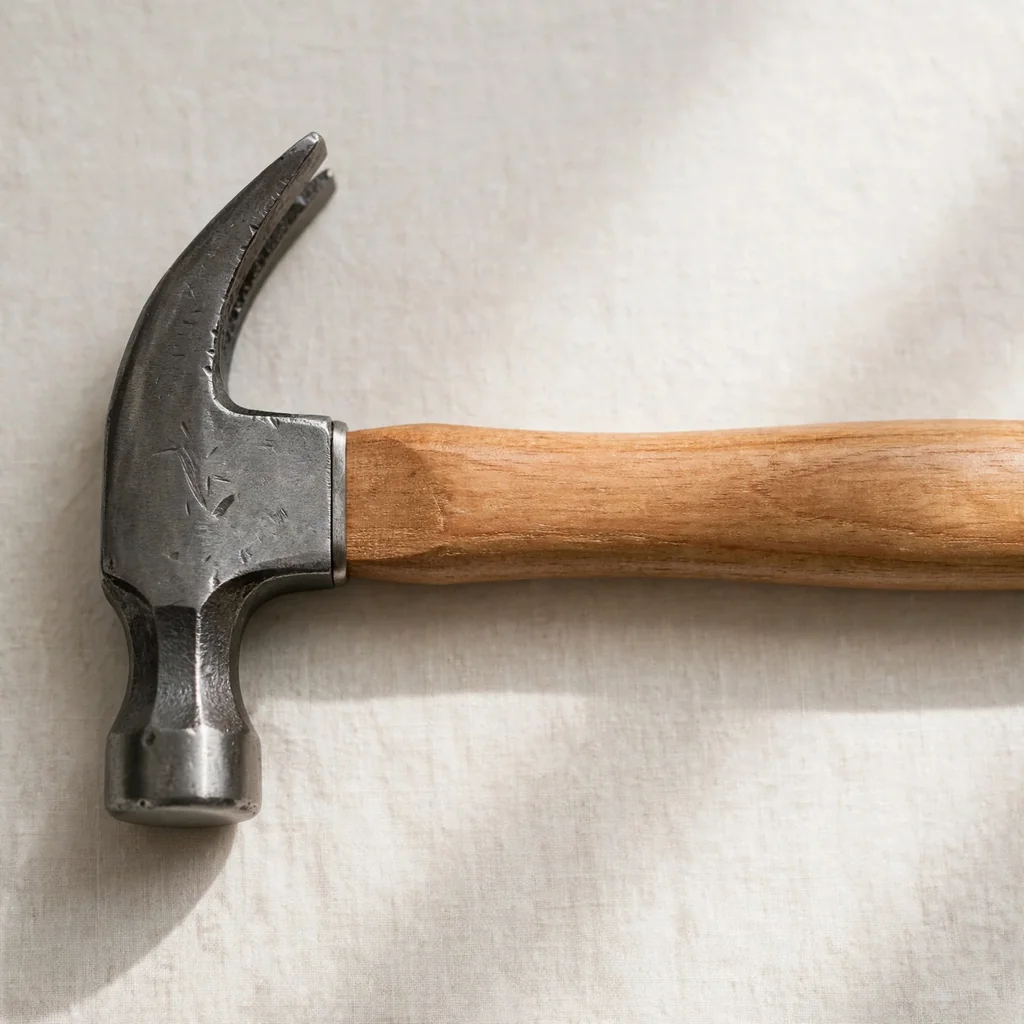 Martillo con mango de madera