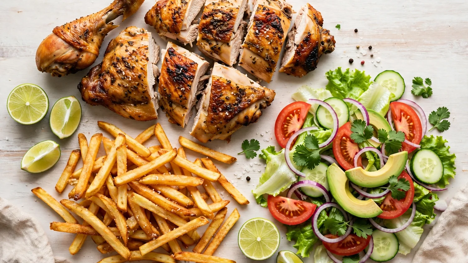 pollo brasa papa ensalada