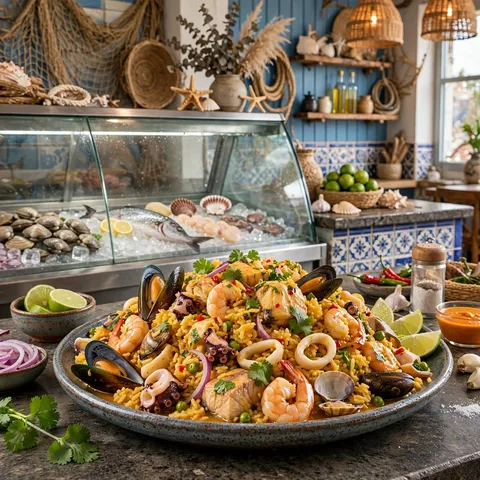 Arroz con mariscos porción familiar