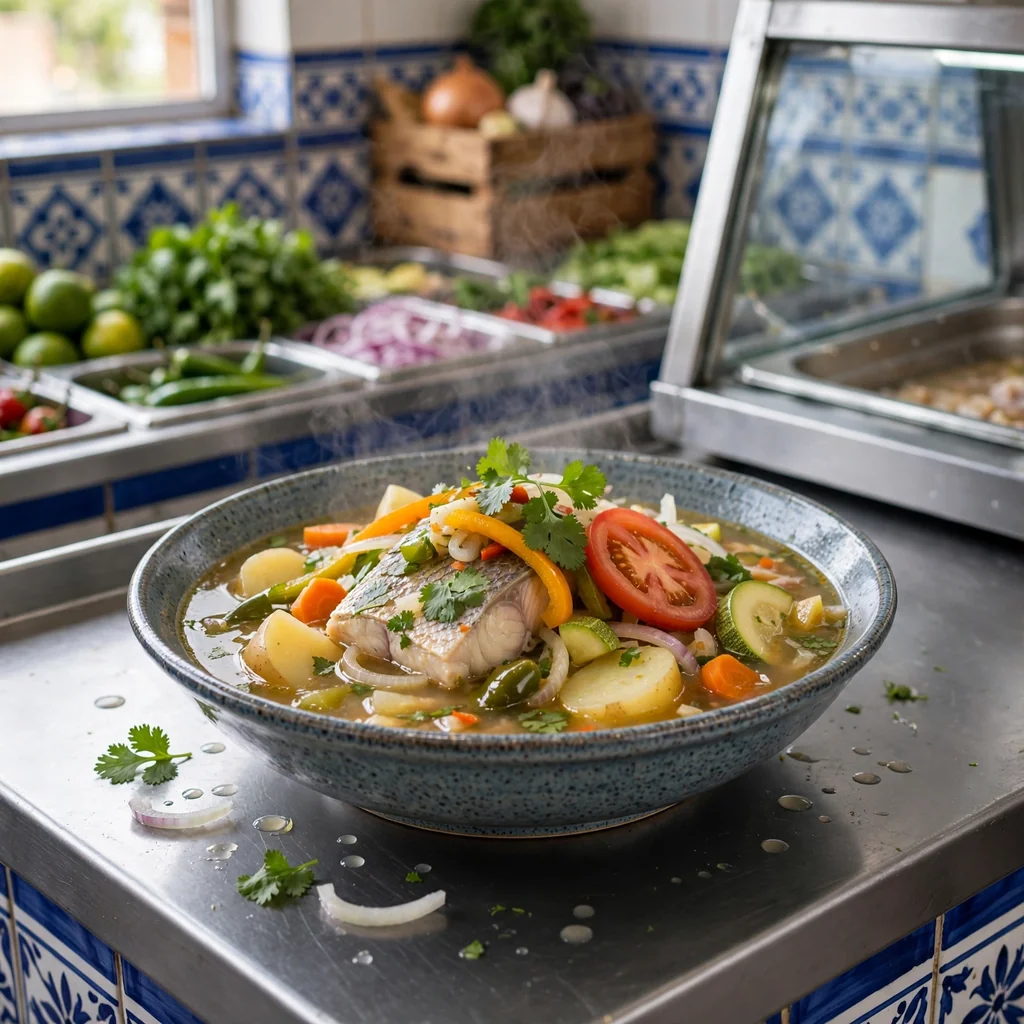 Sudado de Pescado - Sopa de Pescado con Verduras