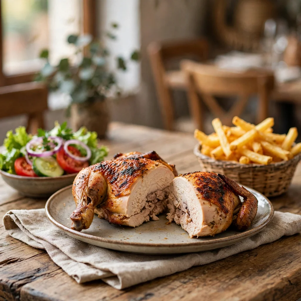 Medio pollo a la brasa