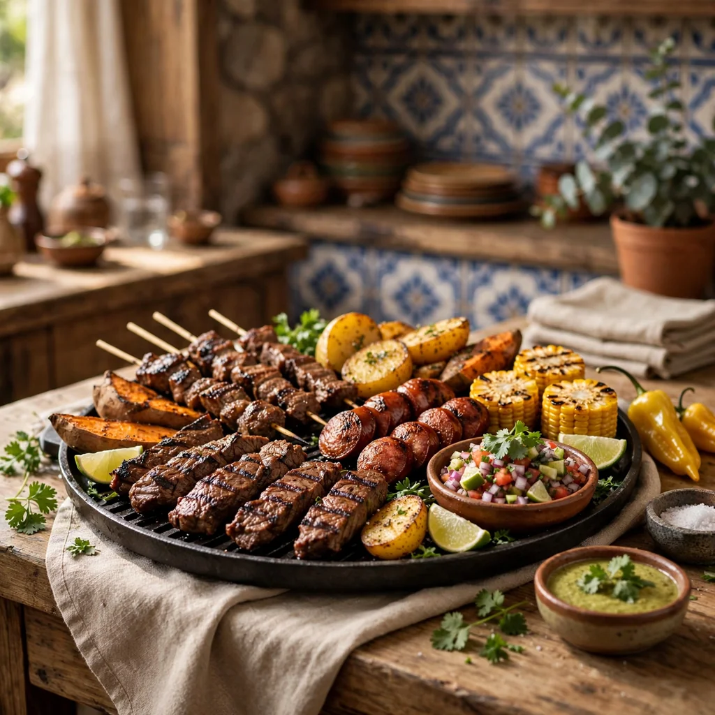 Fuente de parrilla para compartir