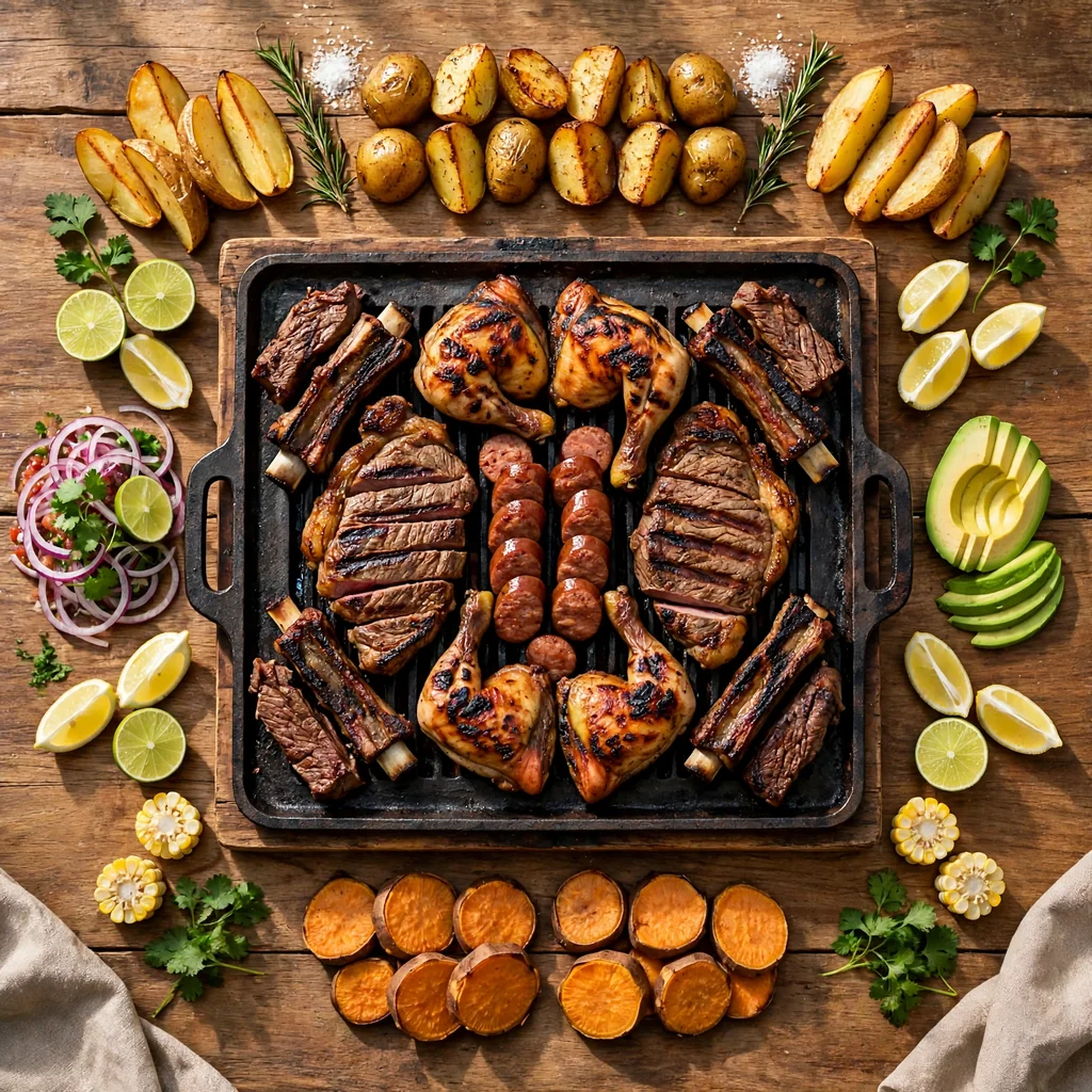 Fuente de parrilla para compartir