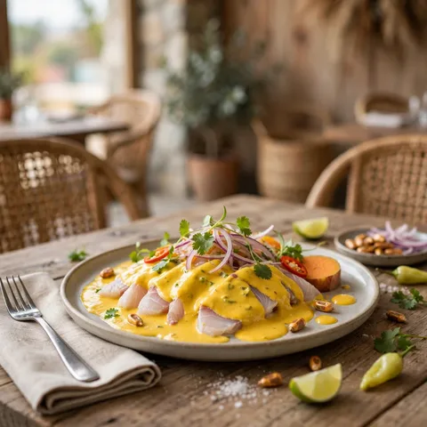 Tiradito de Pescado con Salsa de Ají Amarillo