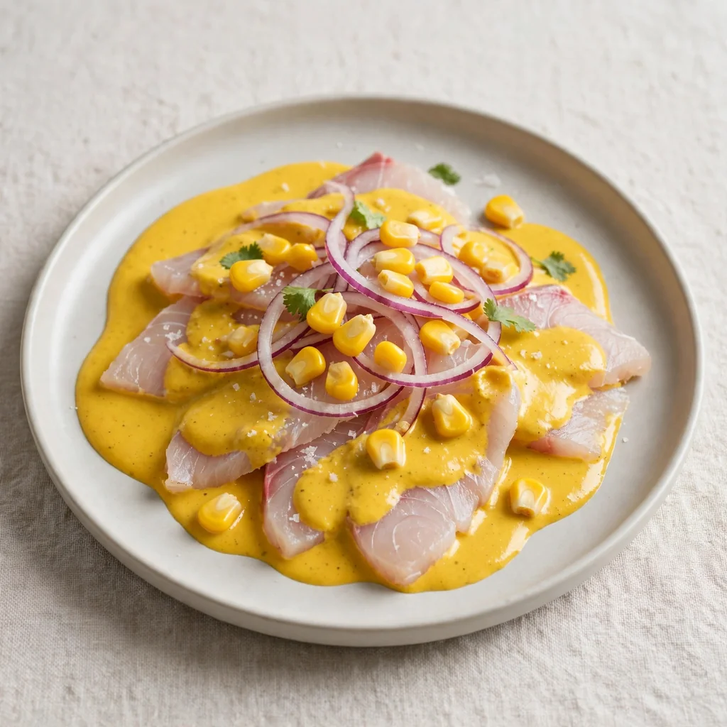 Tiradito de Pescado con Salsa de Ají Amarillo