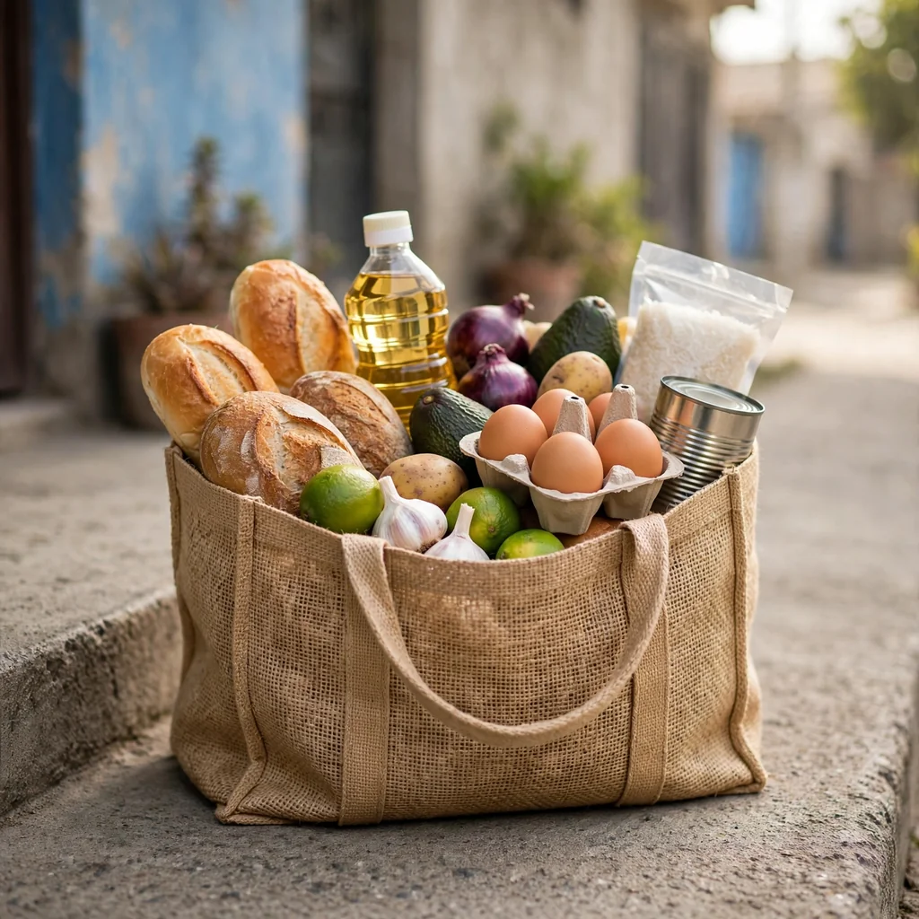 Pedido de abarrotes a domicilio en la zona