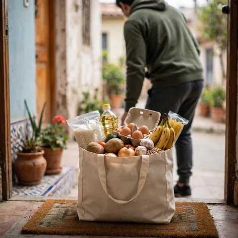 Pedido de abarrotes a domicilio en la zona