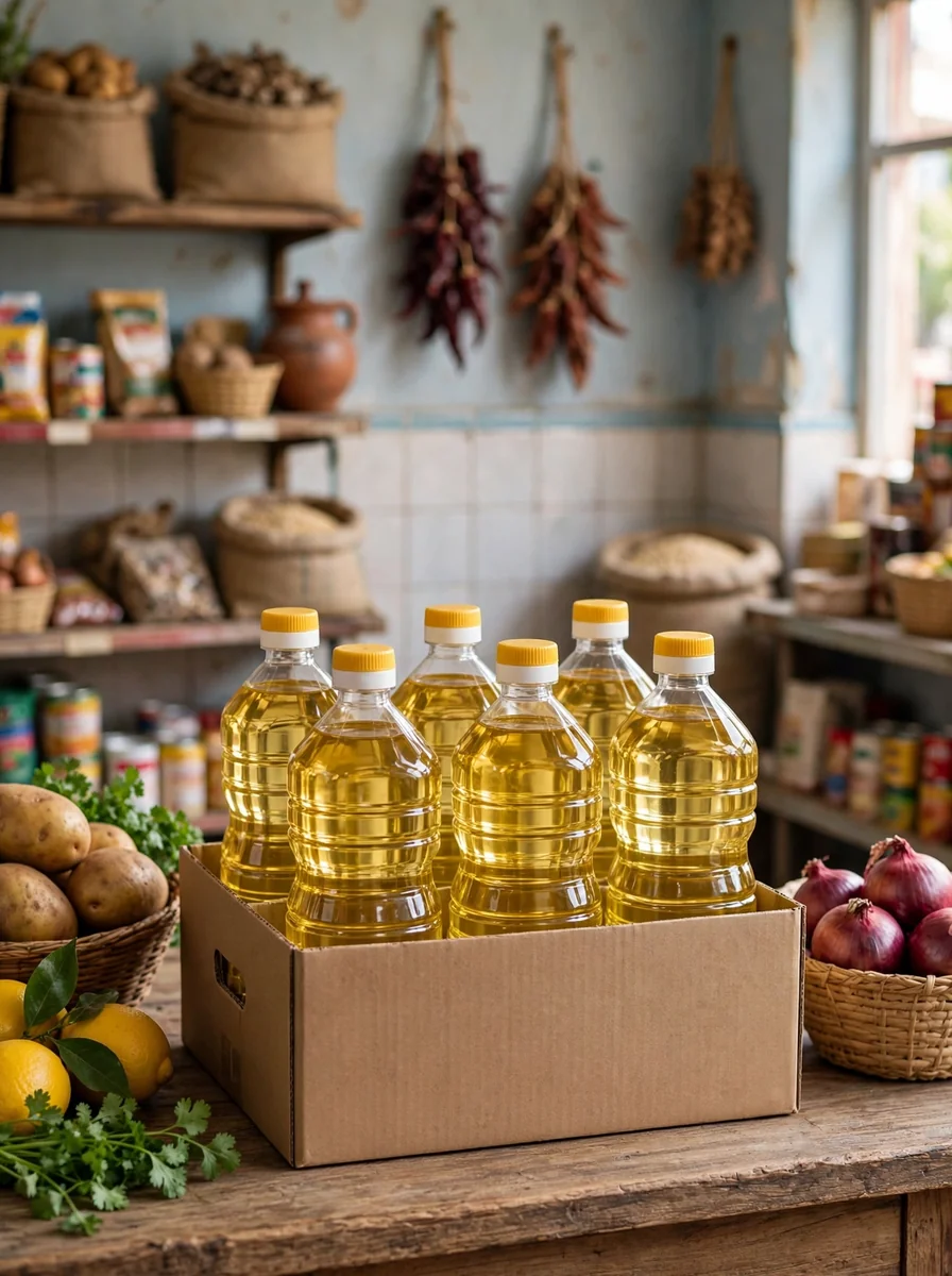 Caja de aceite vegetal (6 botellas de 1 L)
