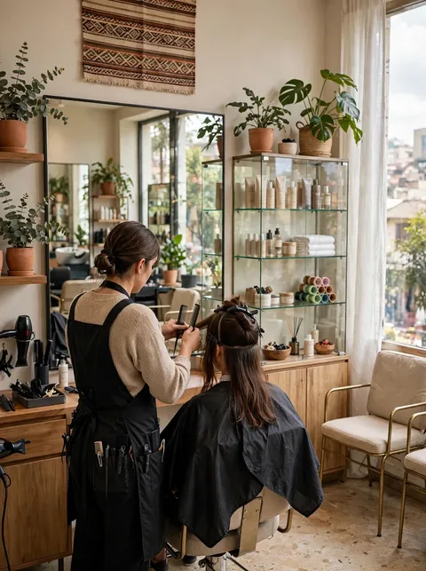 Corte de cabello y peinado para dama