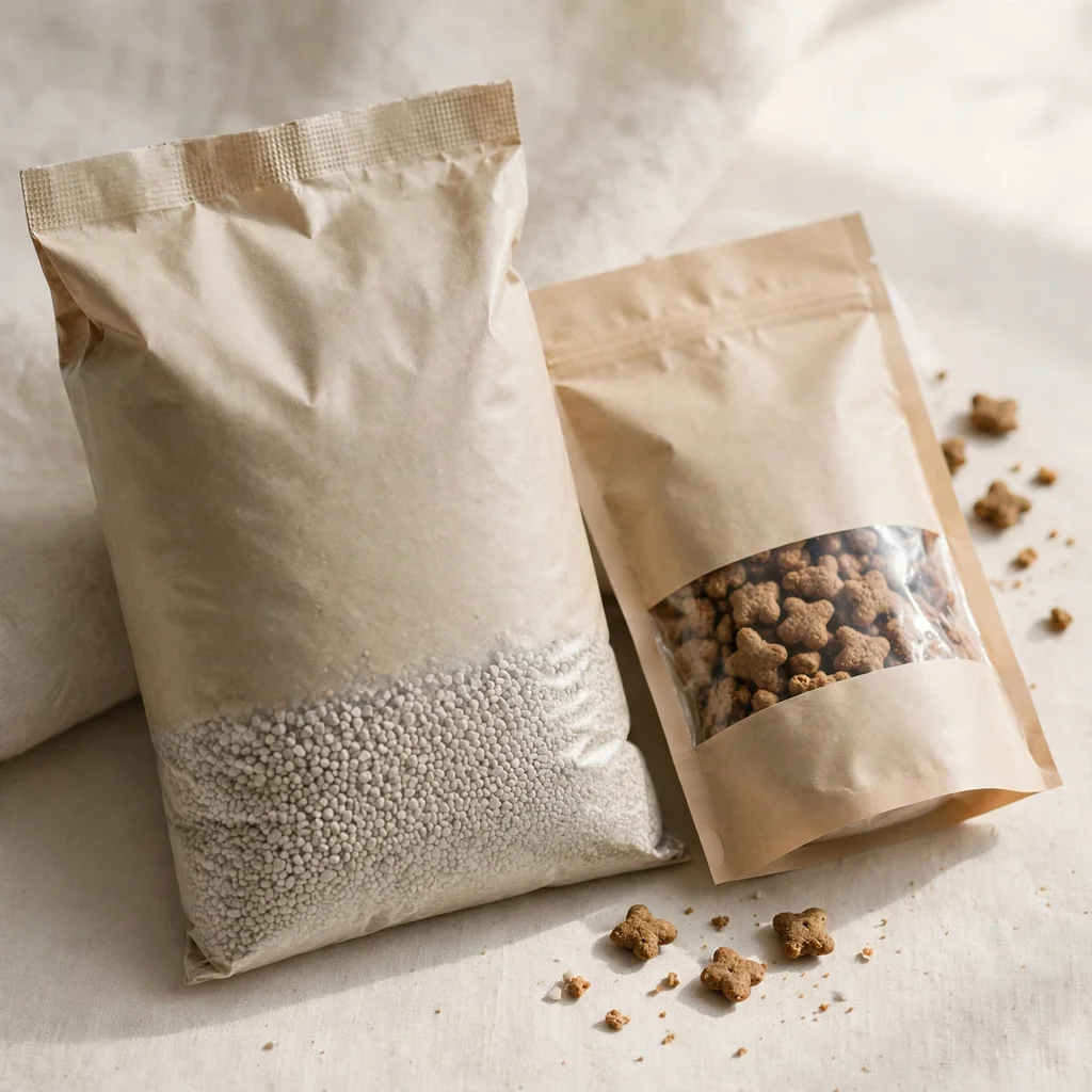 Arena y snacks para gatos