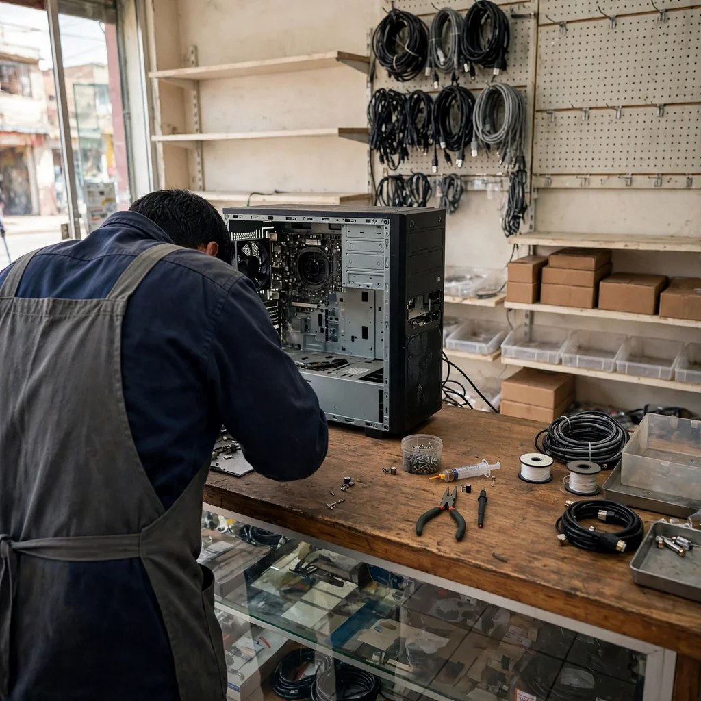 Reparación de computadora por falla de hardware