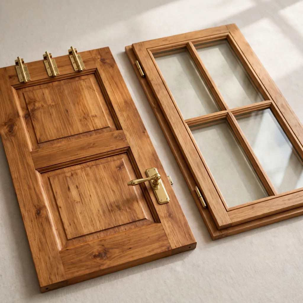Puertas y ventanas de madera fina
