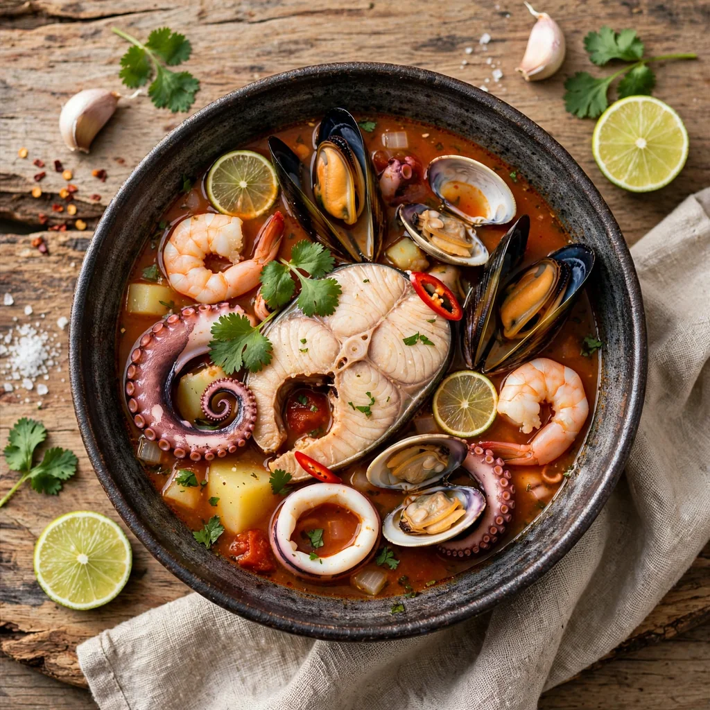 Parihuela de Pescado y Mariscos