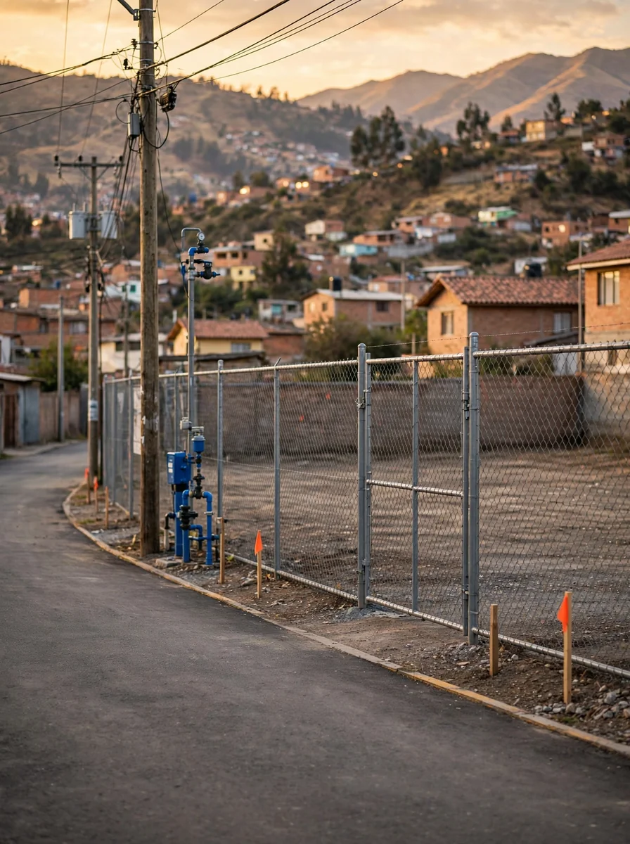 Terreno con servicios básicos y pista