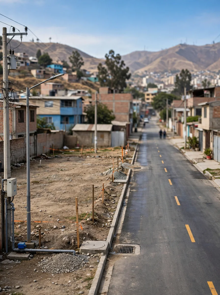 Terreno con servicios básicos y pista