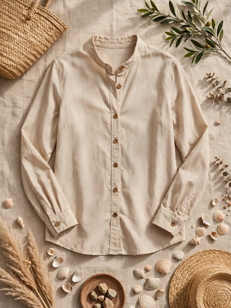 Blusa casual de dama manga larga