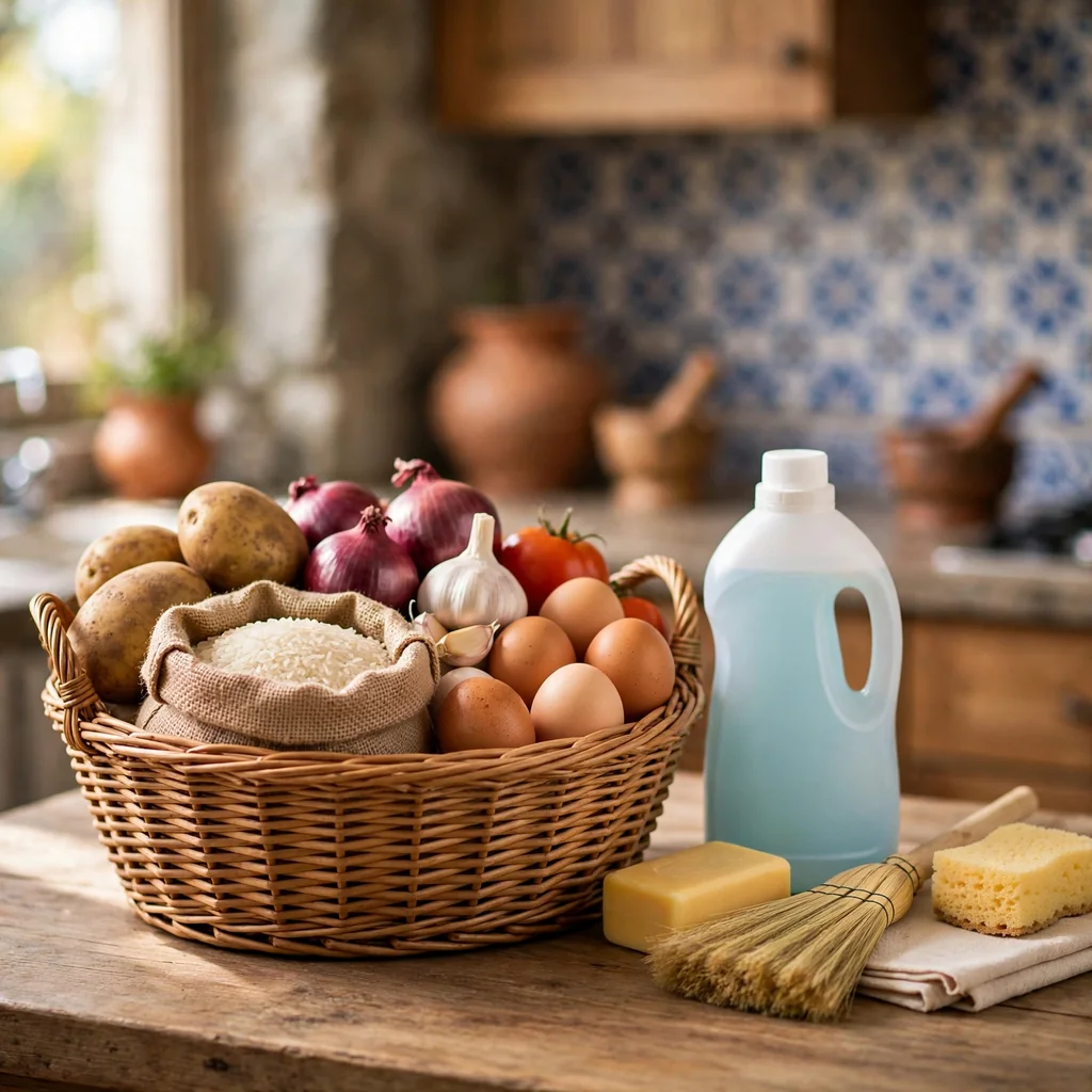 Abarrotes y artículos de limpieza del hogar