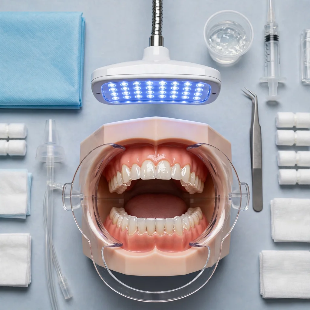 Blanqueamiento dental con luz LED en