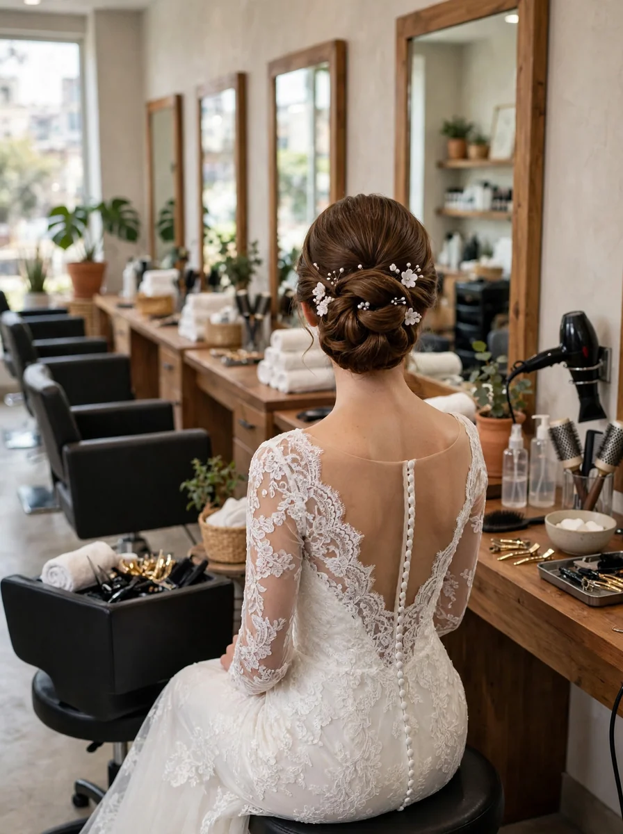 Peinado y maquillaje para novias elegantes