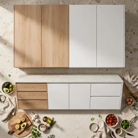 Repostero alto y bajo para cocina