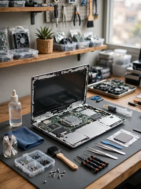 Mantenimiento preventivo de laptop con pasta