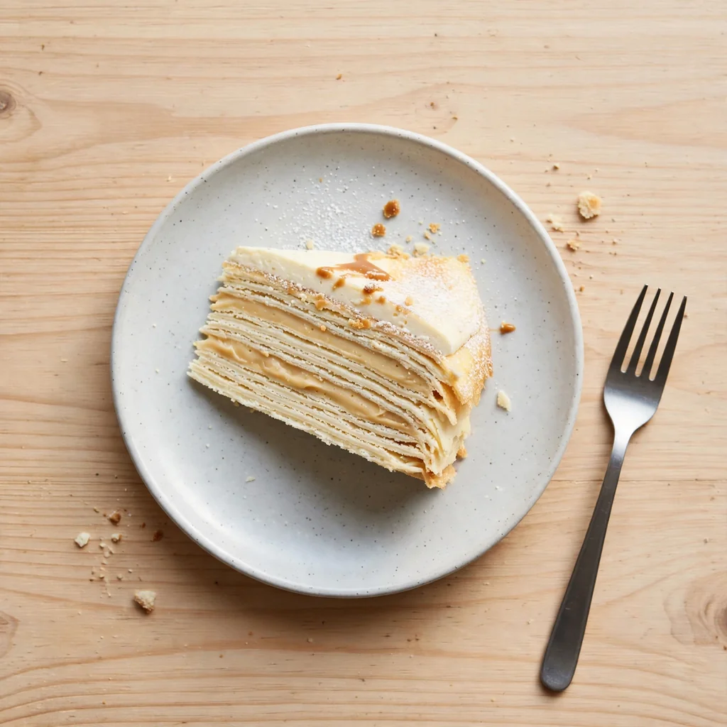 Porción de torta fina de vitrina
