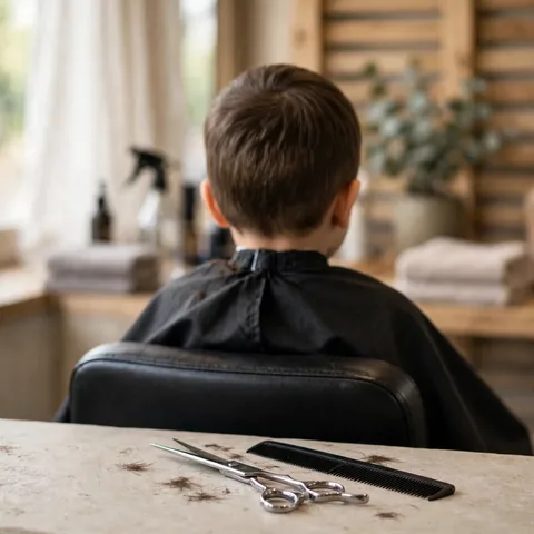 Servicio de corte de cabello para niños