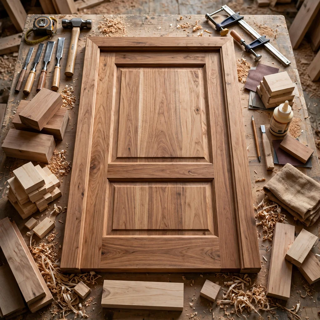 Puerta de madera fabricada a medida