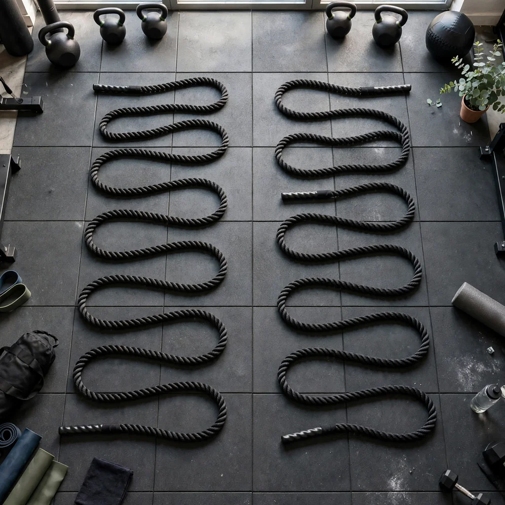 Clase de entrenamiento funcional con cuerdas